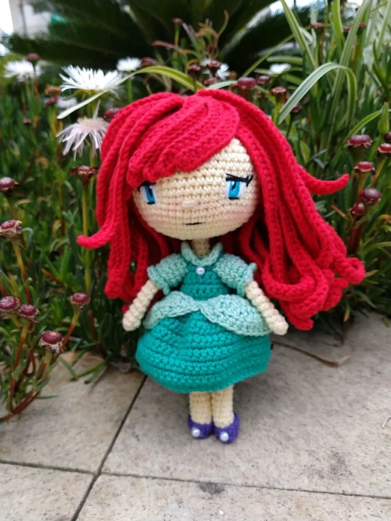 princesa-ariel-boneca-amigurumi-brincar